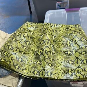 Green Snake Print Skirt